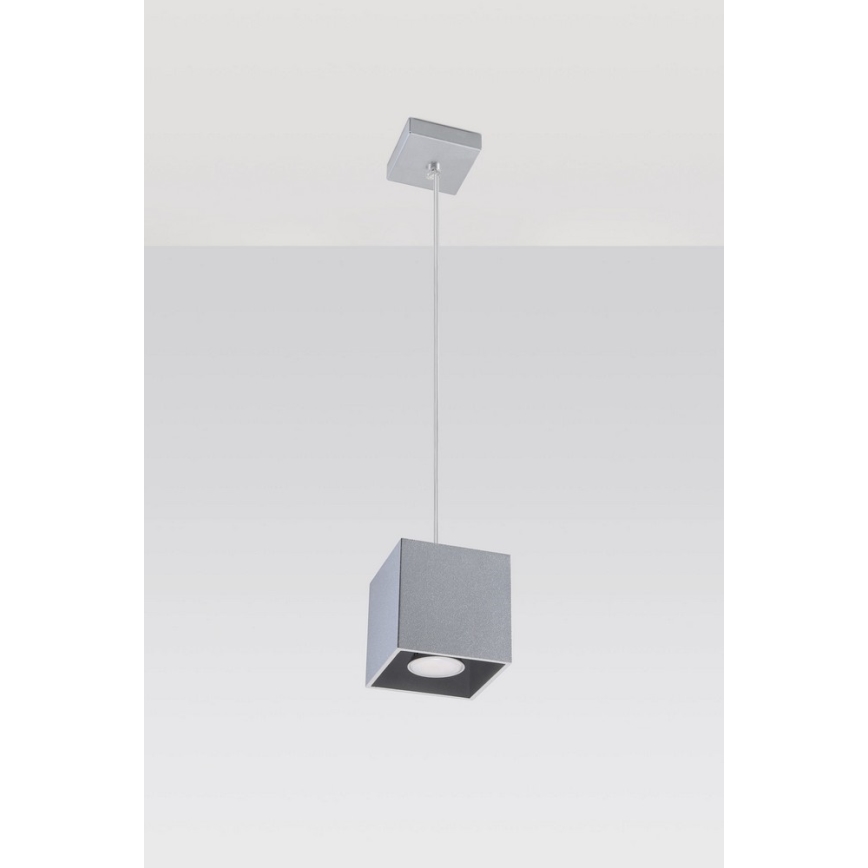 Hanglamp aan koord QUAD 1 1xGU10/40W/230V grijs