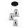 Hanglamp aan koord ROLLER 3xE27/15W/230V