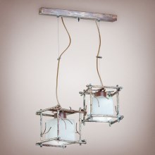 Hanglamp aan koord SAVANNAH KUBO 2xE27/40W/230V