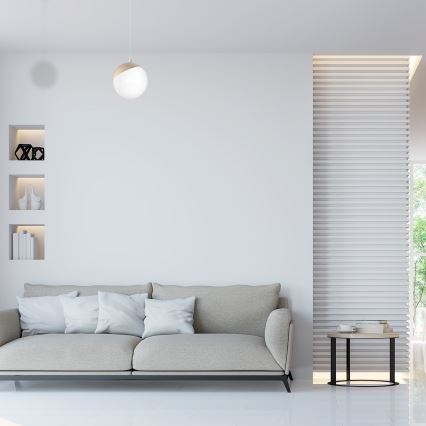Hanglamp aan koord SFERA WOOD 1xE14/40W/230V