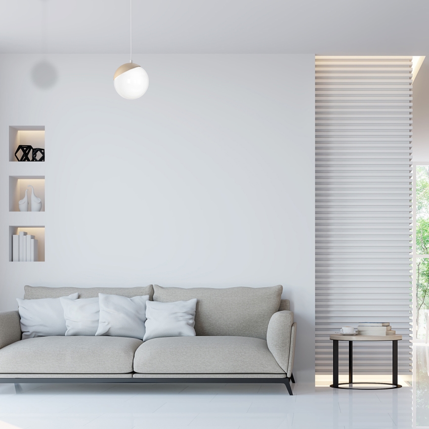 Hanglamp aan koord SFERA WOOD 1xE14/40W/230V