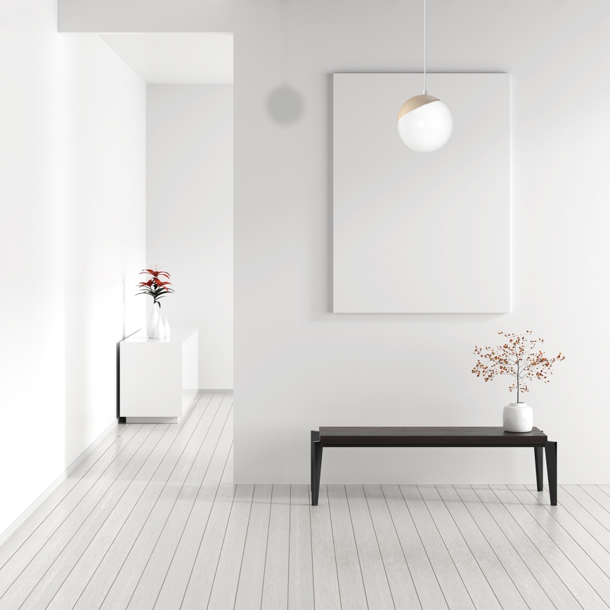 Hanglamp aan koord SFERA WOOD 1xE14/40W/230V
