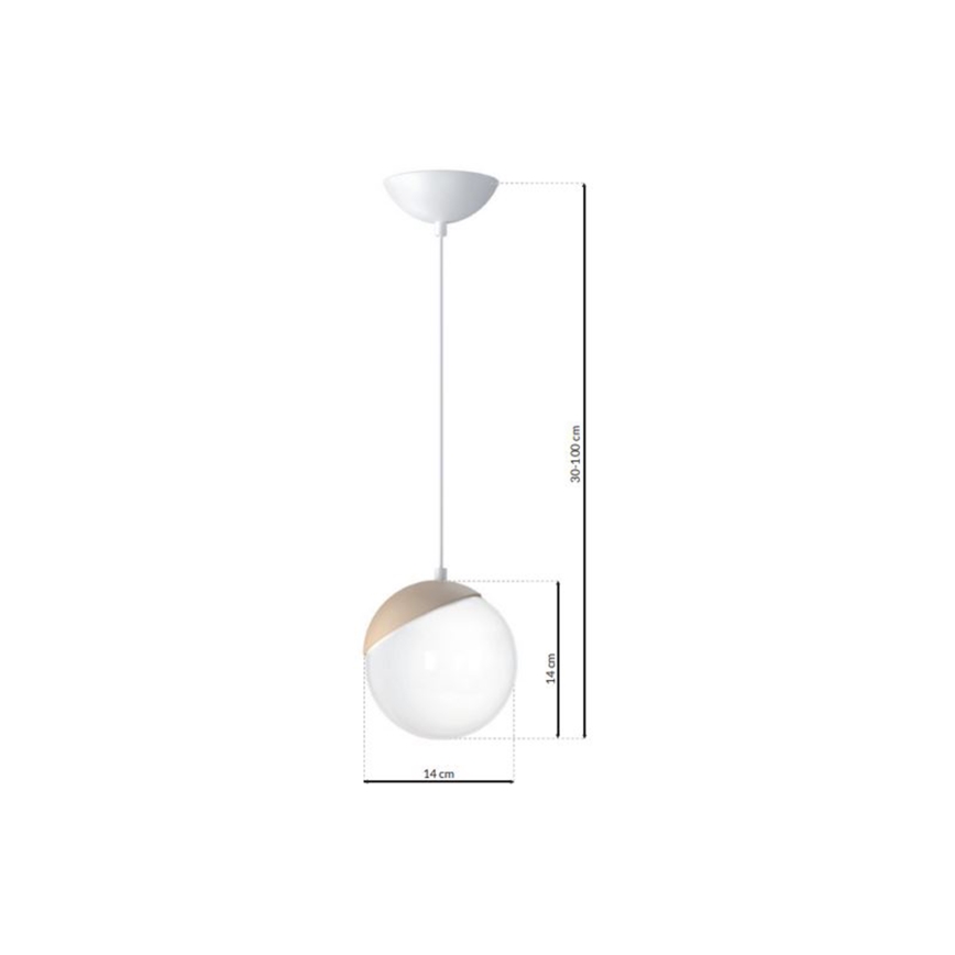 Hanglamp aan koord SFERA WOOD 1xE14/40W/230V
