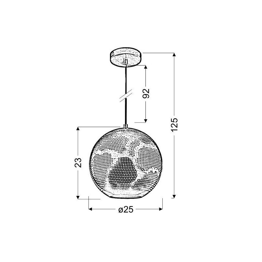Hanglamp aan koord SFINKS 1xE27/60W/230V