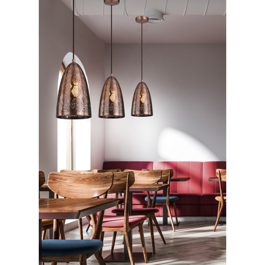 Hanglamp aan koord SFINKS 1xE27/60W/230V koper