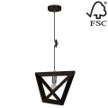 Hanglamp aan koord TRIGONON 1xE27/60W/230V beuken - FSC-gecertificeerd