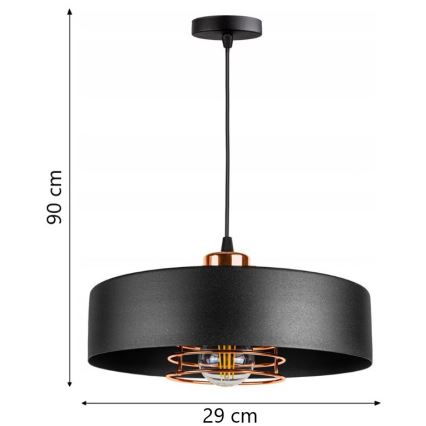 Hanglamp aan koord VEST 1xE27/60W/230V