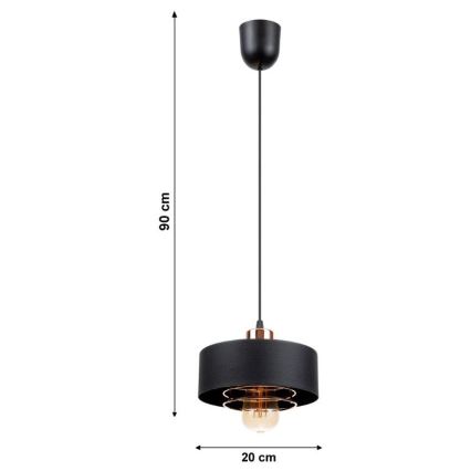 Hanglamp aan koord VEST 1xE27/60W/230V