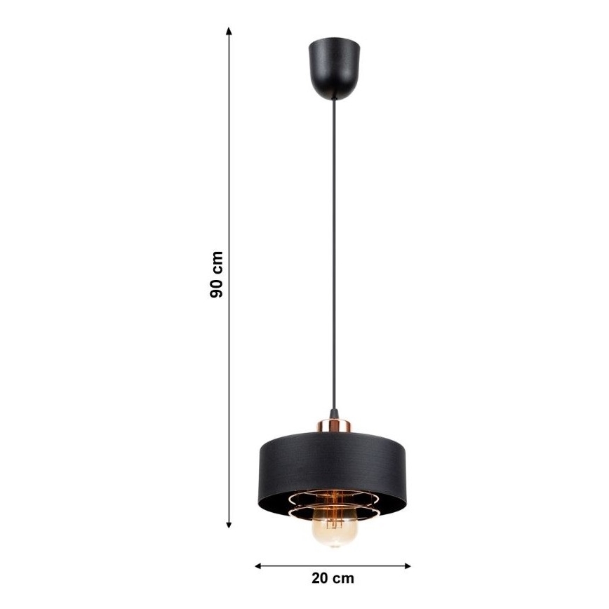 Hanglamp aan koord VEST 1xE27/60W/230V