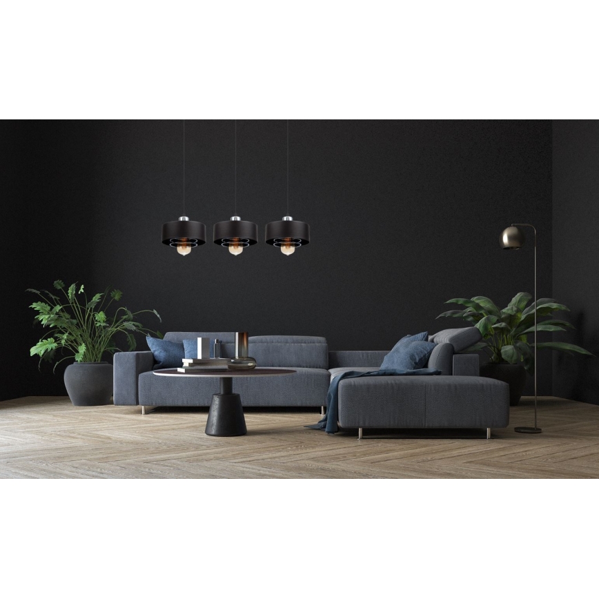 Hanglamp aan koord VEST 3xE27/60W/230V