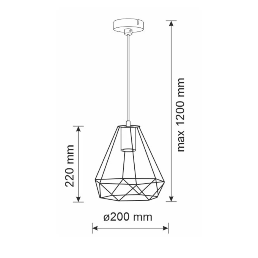 Hanglamp aan koord VIGO 1xE27/20W/230V