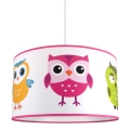 Hanglamp aan koord voor kinderkamer OWL 1x E27 / 60W / 230V