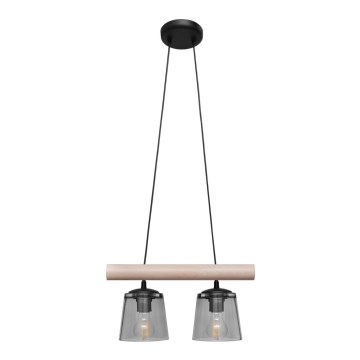 Hanglamp aan koord WOODSTOCK 2xE27/15W/230V
