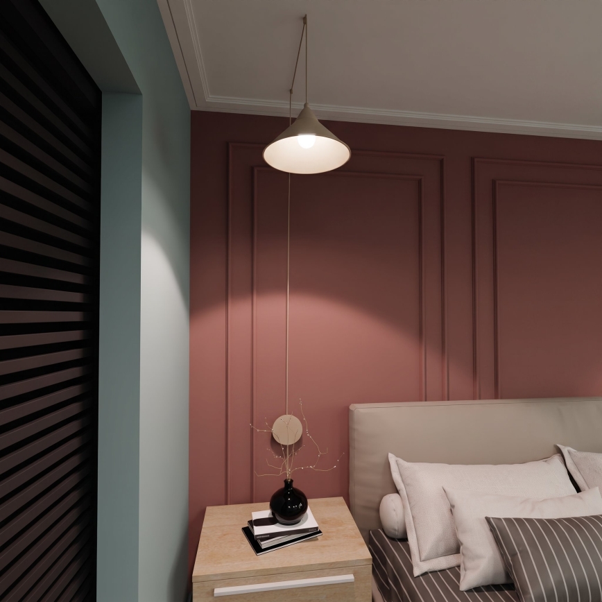 Hanglamp aan snoer ABRAMO 1xE27/15W/230V beige