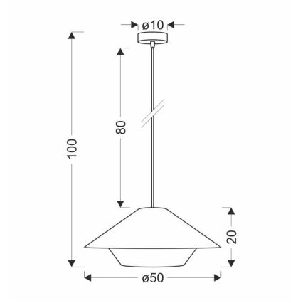 Hanglamp aan snoer AFRICA 1xE27/40W/230V Ø 50 cm bruin/crème