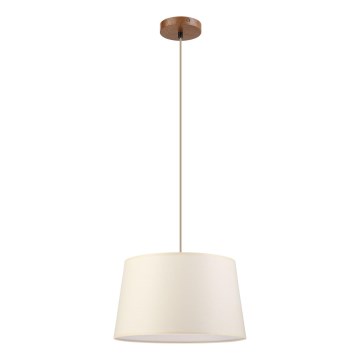 Hanglamp aan snoer AIDA 1xE27/15W/230V Ø35 cm eiken/crème