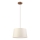 Hanglamp aan snoer AIDA 1xE27/15W/230V Ø35 cm eiken/crème