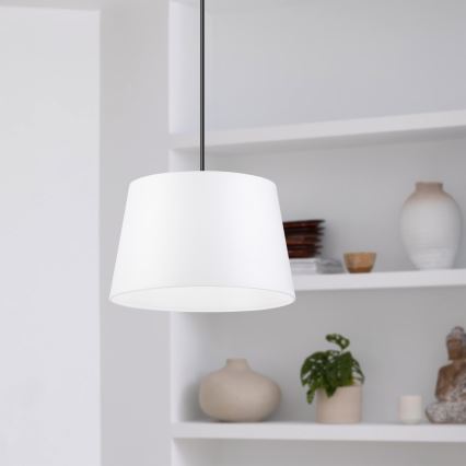 Hanglamp aan snoer AIDA 1xE27/60W/230V Ø 25 cm eiken/notenhout/wit