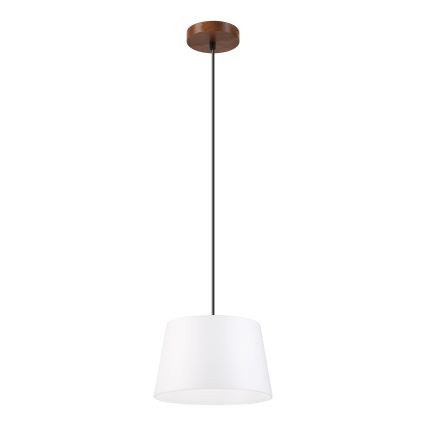 Hanglamp aan snoer AIDA 1xE27/60W/230V Ø 25 cm eiken/notenhout/wit