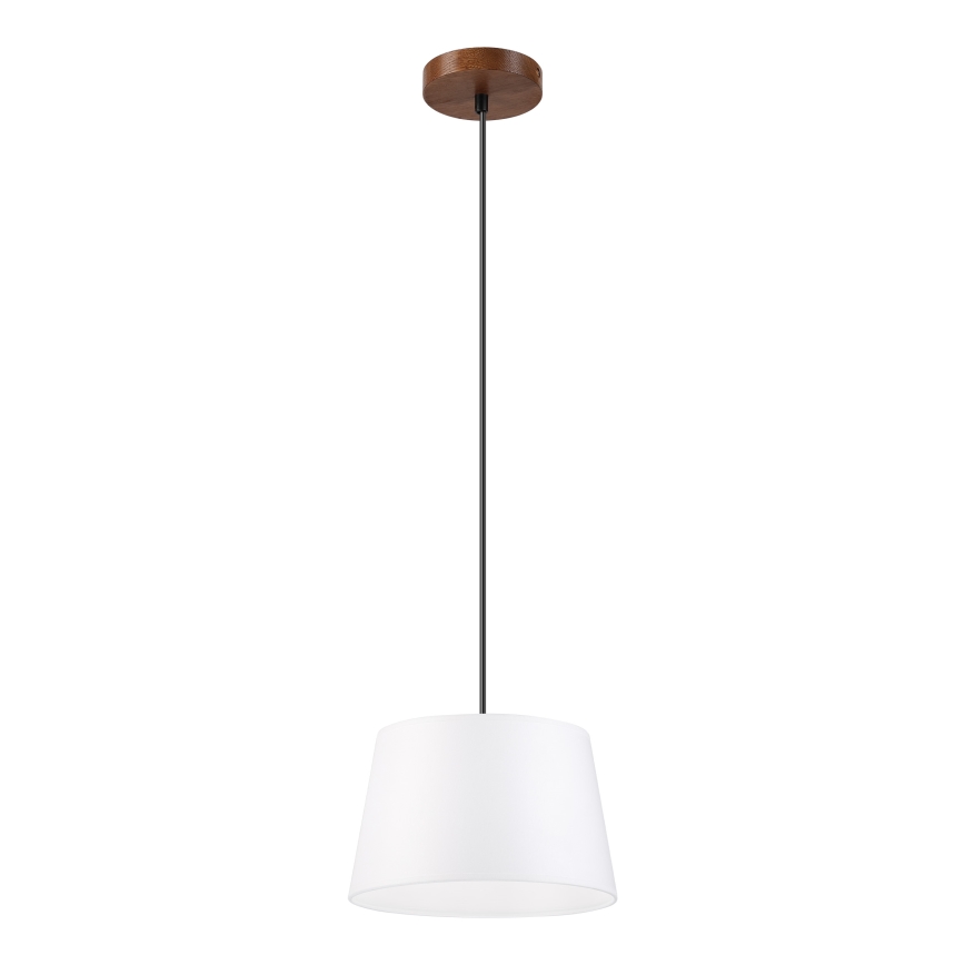 Hanglamp aan snoer AIDA 1xE27/60W/230V Ø 25 cm eiken/notenhout/wit