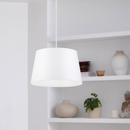 Hanglamp aan snoer AIDA 1xE27/60W/230V Ø 25 cm eiken/wit