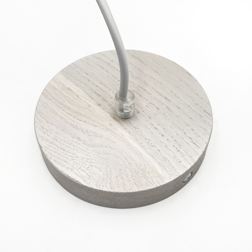 Hanglamp aan snoer AIDA 1xE27/60W/230V Ø 25 cm eiken/wit