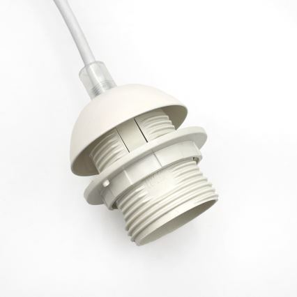 Hanglamp aan snoer AIDA 1xE27/60W/230V Ø 25 cm eiken/wit