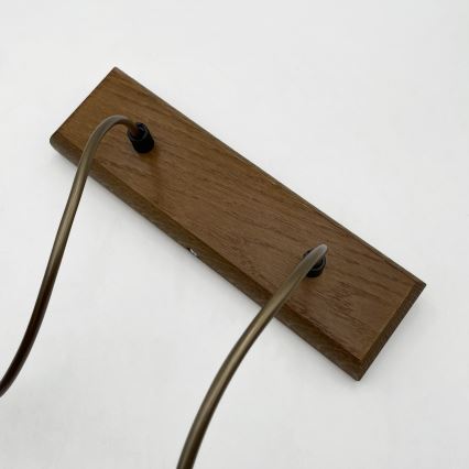 Hanglamp aan snoer AIDA 2xE27/15W/230V Ø 35 cm eiken/raffia