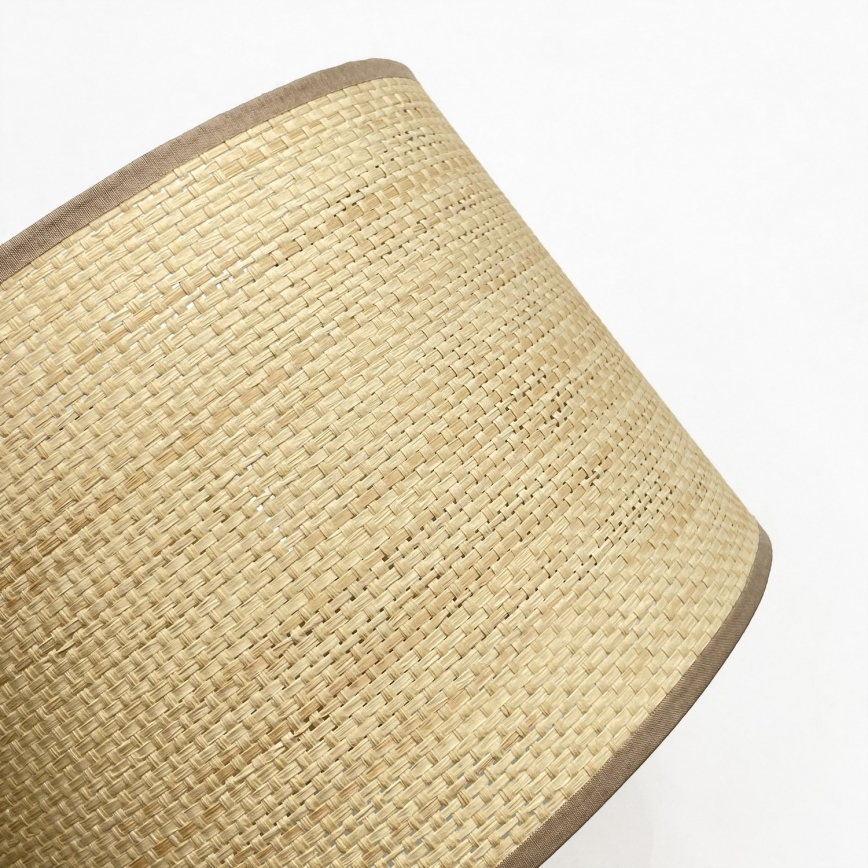 Hanglamp aan snoer AIDA 3xE27/15W/230V, diameter 25 cm, eiken/raffia