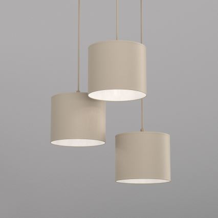 Hanglamp aan snoer ARDEN 3xE27/15W/230V Ø 30 cm beige