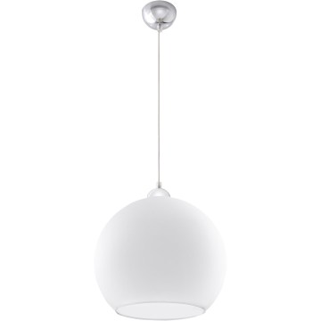Hanglamp aan snoer BALL 1xE27/15W/230V Ø 30 cm wit