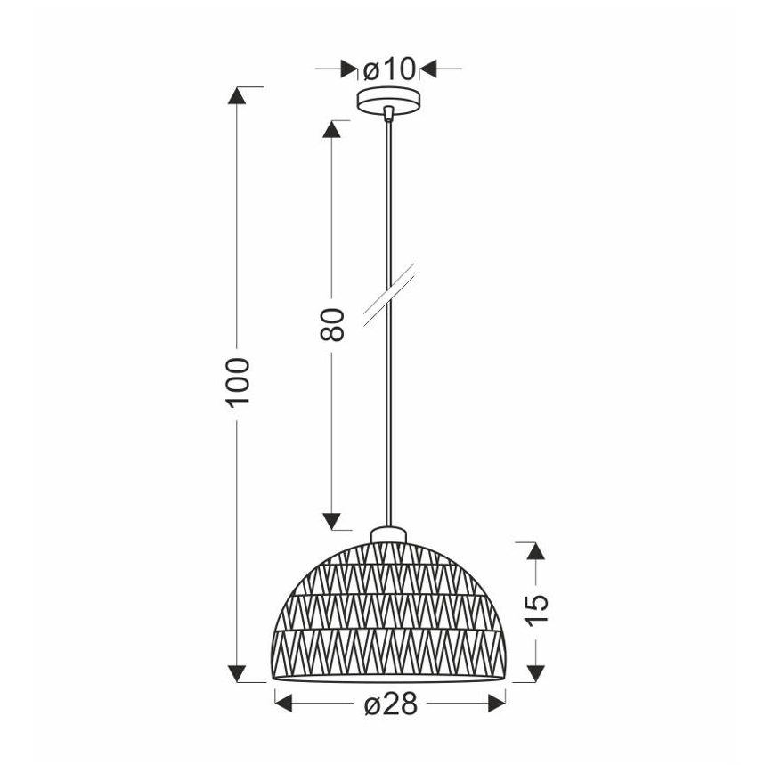 Hanglamp aan snoer BALLI 1xE27/40W/230V beige