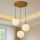 Hanglamp aan snoer BALLISTIC 3xE27/40W/230V goudkleurig