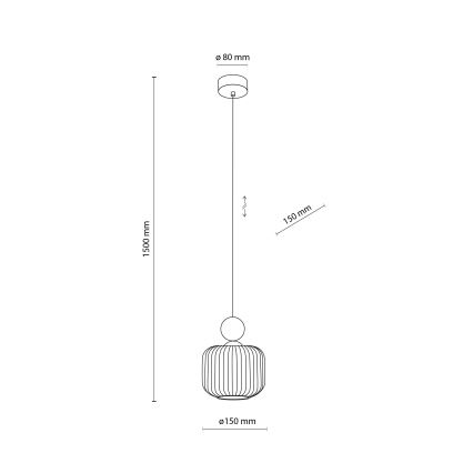 Hanglamp aan snoer BALLO 1xE14/10W/230V beige