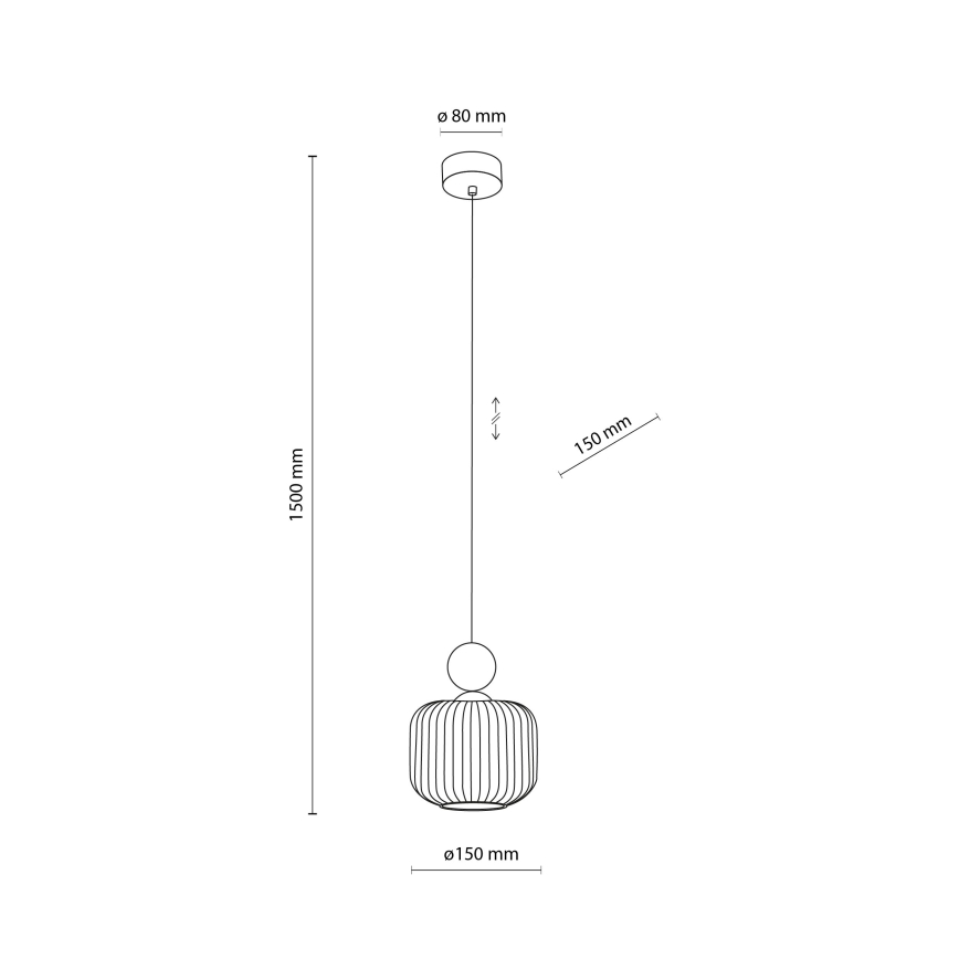 Hanglamp aan snoer BALLO 1xE14/10W/230V beige