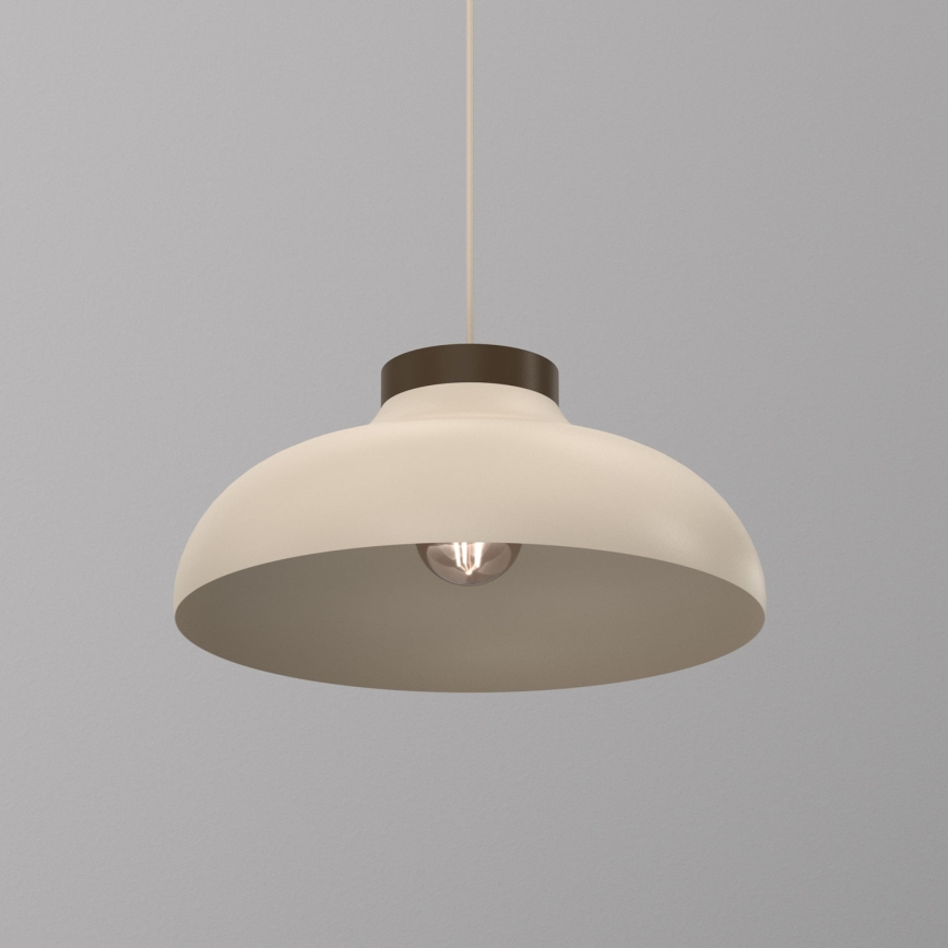 Hanglamp aan snoer BASCA 1xE27/15W/230V beige/bruin