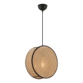 Hanglamp aan snoer BIG DRUM 1xE27/60W/230V bruin/zwart