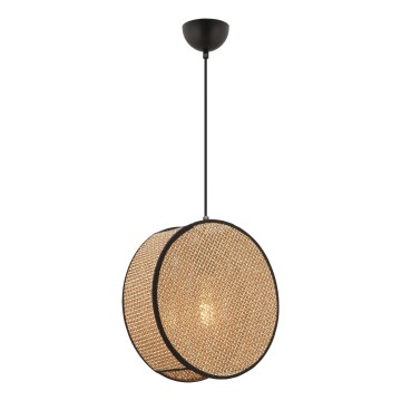 Hanglamp aan snoer BIG DRUM 1xE27/60W/230V bruin/zwart