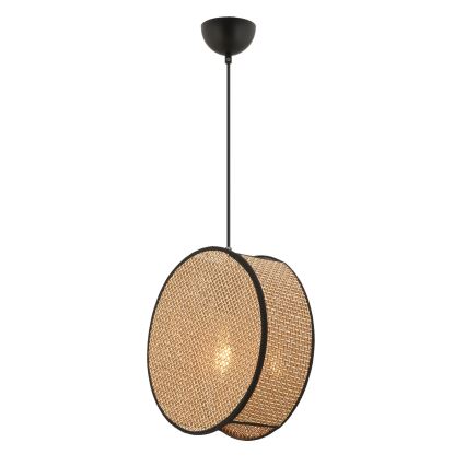 Hanglamp aan snoer BIG DRUM 1xE27/60W/230V bruin/zwart