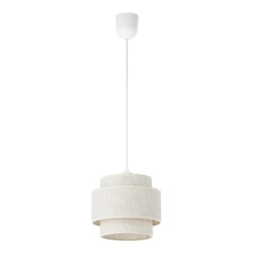 Hanglamp aan snoer BOHO 1xE27/60W/230V Ø 20 cm wit