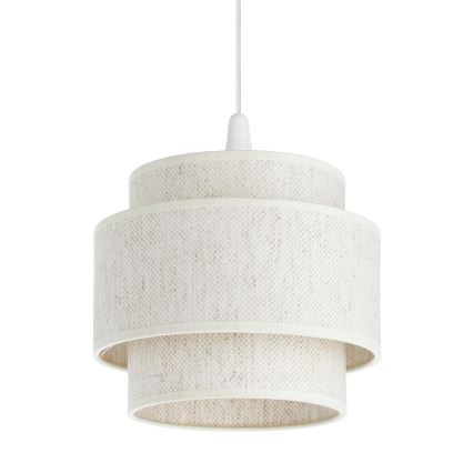 Hanglamp aan snoer BOHO 1xE27/60W/230V Ø 20 cm wit