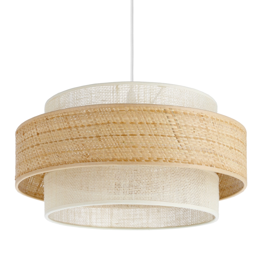 Hanglamp aan snoer BOHO 1xE27/60W/230V Ø 40 cm jute/crème