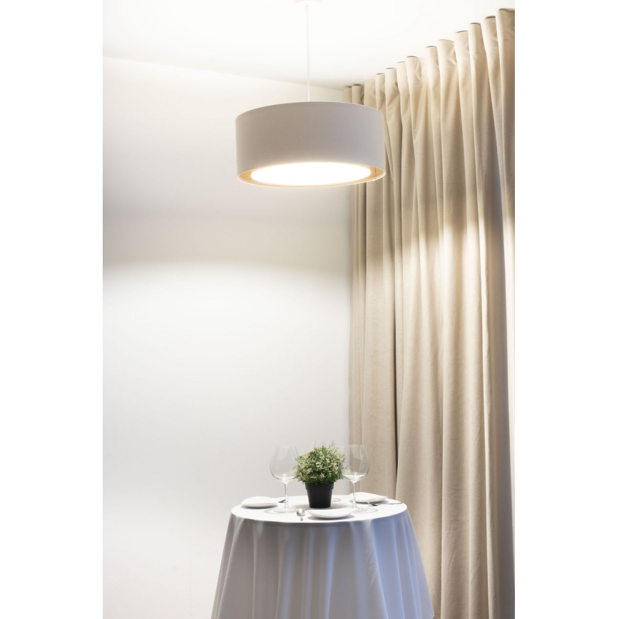 Hanglamp aan snoer BOHO TRINITI 1xE27/60W/230V Ø 50 cm crème