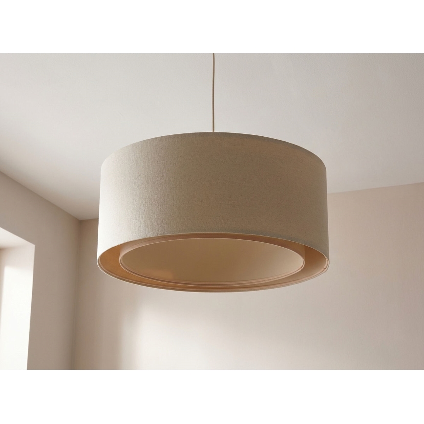 Hanglamp aan snoer BOHO TRINITI 1xE27/60W/230V Ø 50 cm crème