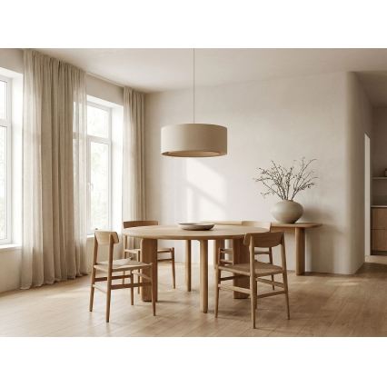 Hanglamp aan snoer BOHO TRINITI 1xE27/60W/230V Ø 50 cm crème