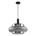 Hanglamp aan snoer BRIZI 1xE27/40W/230V grijs/gerookt glas