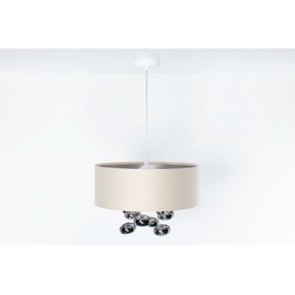 Hanglamp aan snoer BUBBLE 1x E27/60W/230V, Ø 50 cm, beige