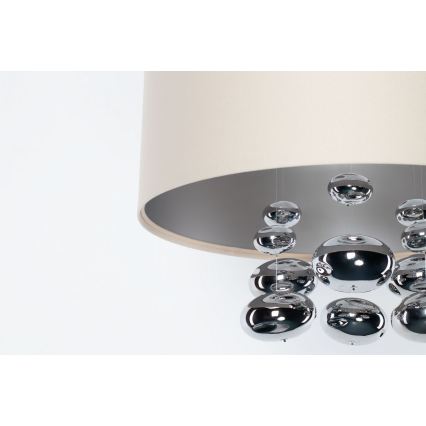 Hanglamp aan snoer BUBBLE 1x E27/60W/230V, Ø 50 cm, beige