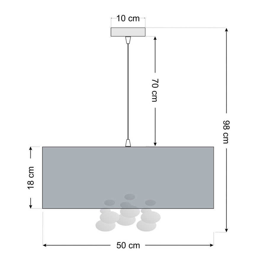 Hanglamp aan snoer BUBBLE 1x E27/60W/230V, Ø 50 cm, beige