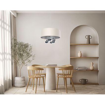 Hanglamp aan snoer BUBBLE 1xE27/60W/230V Ø 40 cm beige